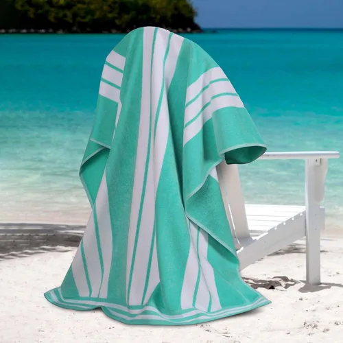 Miniatura 31 de Superior Juego de toallas de playa de algodón de gran tamaño de 4 piezas, toallas absorbentes para baño, playa, piscina, natación, adultos, niños