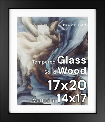 Miniatura 41 de Frame Amo Marco de póster de madera maciza de 13 x 19 pulgadas, color natural, tapete blanco para imagen de 11 x 17 pulgadas, parte frontal