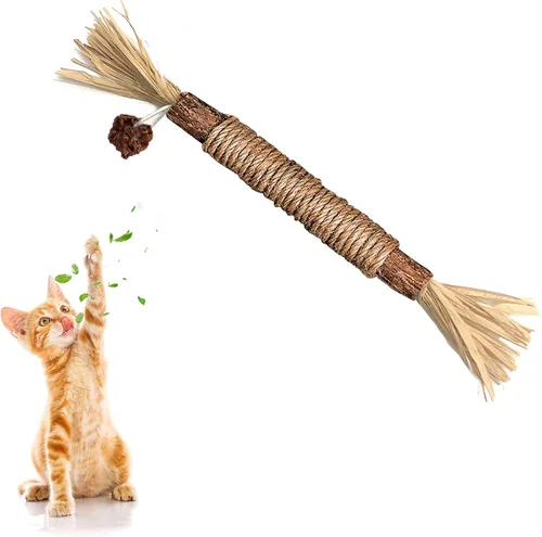 Miniatura 9 de GBSYU Paquete de 3 Juguetes para Gatos Silvervine, Palos de Silvervines Juguetes para Gatos de Interior, Juguetes Masticables para Gatos y Gatitos
