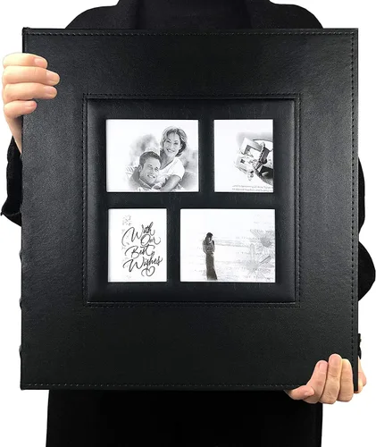 Álbum de fotos RECUTMS autoadhesivo magnético DIY (hazlo tú mismo) de manualidades con 60 páginas, 13.3 x 13.4 pulgadas, para fotos de 8x10, 6x8,