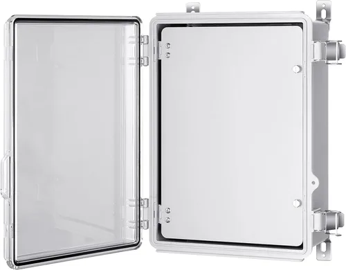 Miniatura 16 de Gratury Caja de conexiones, carcasa de plástico impermeable IP67 para proyectos eléctricos, cubierta gris con bisagras, incluye placa de montaje