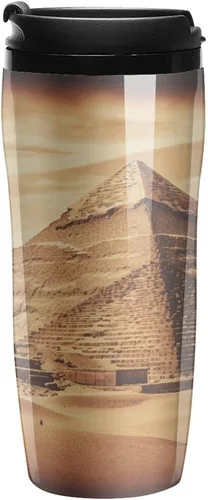 Miniatura 9 de Vintage Great Egyptian Pyramid Coffee Cup Hot Coffee Travel Mug Reusable Iced Coffee Cups Double Heat Insulation Coffee Mug with Leak-Proof Lid