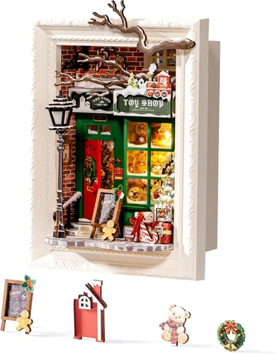 Rolife Kit de casa en miniatura para bricolaje, mini kit de casa de muñecas de madera para adultos para construir, marco de caja de sombra 3D, kit