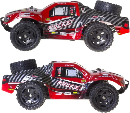 Miniatura 6 de Cheerwing 1:16 escala corto curso RC coche, 40KM/H de alta velocidad 4WD camión de control remoto todoterreno coche de control remoto Rojo