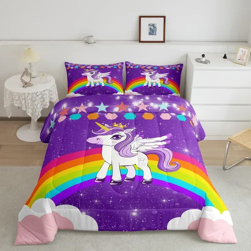 Miniatura 41 de Juego de edredón de pingüino, tamaño matrimonial, edredón de plumón de pingüino kawaii, juego de ropa de cama de animales antárticos para niños