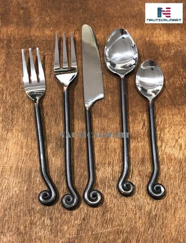 Miniatura 5 de Cuchara para llave de agudos – Utensilios de cuchara de cena de acero inoxidable con diseño único – Cuchara elegante para lavavajillas