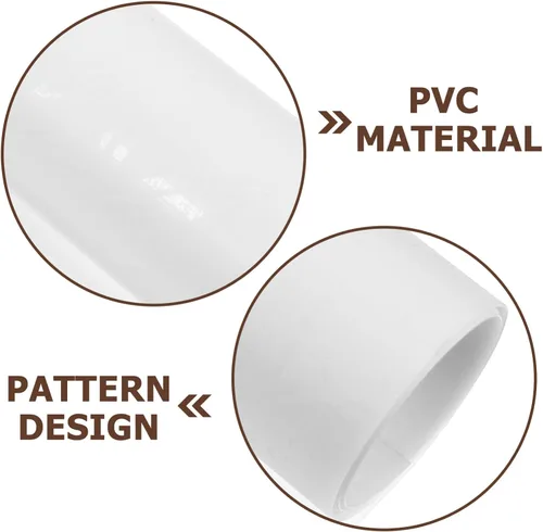 Miniatura 9 de 2 piezas de pantalla de lámpara de PVC material de repuesto para bricolaje, hojas de bloqueo de luz no adhesivas blancas para pantalla personalizada