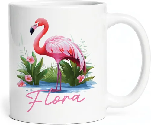 Miniatura 11 de Taza de flamenco personalizada 2023, Flock Of Flamingo Mug para cumpleaños de los amantes del flamenco, taza de café personalizada de flamenco