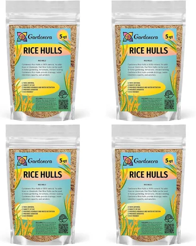 Miniatura 7 de Gardenera Cascos de arroz orgánico – Mejora la textura del suelo y la retención de nutrientes – Lo mejor para plantas de casa y ropa de cama
