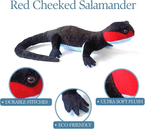 Miniatura 3 de The Petting Zoo Salamandra de peluche, regalos para niños, animales reptiles salvajes Onez, juguete de peluche de salamandra roja de 9 pulgadas