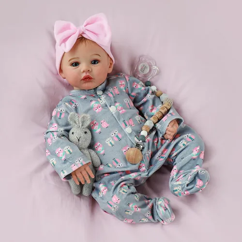 Miniatura 11 de KSBD Muñecas Reborn - Muñeca de bebé realista de 18 pulgadas, muñeca de niño de cuerpo completo estilo vida real con cuerpo de vinilo suave, puede