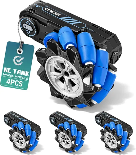 Miniatura 14 de Juego de 4 ruedas de repuesto para auto de acrobacias a control remoto, compatible con neumáticos de repuesto duraderos para niños, reparación