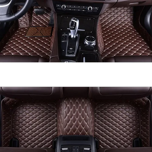 Miniatura 16 de Tapete de cuero para automóvil para Nissans X-Trail T31/T32 Murano Frontier Fuga Note Navara NV 3500 2500 280ZX (color todo negro)
