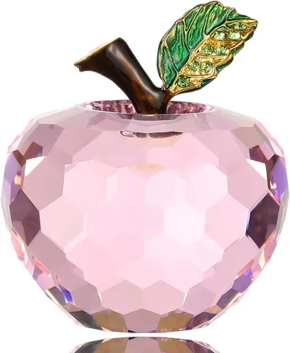 Miniatura 8 de Figura de manzana de cristal de Vie jeune, pisapapeles de estatua hecha a mano, adorno para decoración del hogar, artesanías de cristal