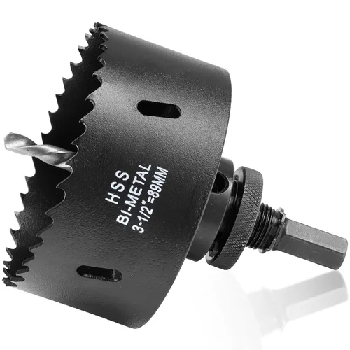 Miniatura 15 de Sierra de agujero de 4 1/8” (105mm) para madera y plástico, broca de corte de núcleo de sierra de agujero HSS bimetálica para paneles de yeso, Rojo