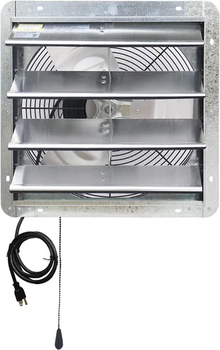 Miniatura 7 de iLIVING Ventilador Extractor de Persiana Montado en la Pared de 16 pulgadas, Persiana Automática, con Termostato y Controlador de Velocidad