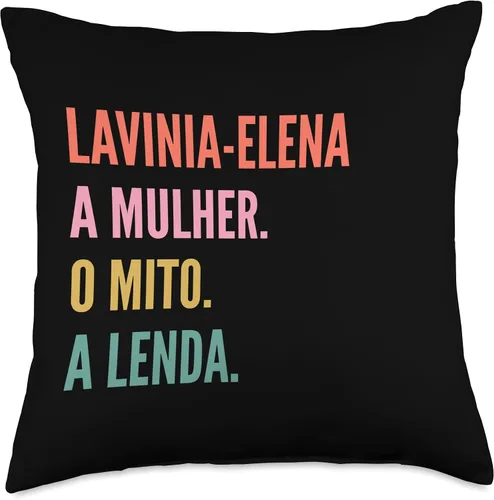 Miniatura 4 de Funny Portuguese First Name Design - Lavinia-Elena Throw Pillow