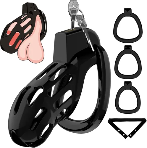 Jaula de castidad masculina, dispositivo de castidad grande para hombre, ejercicio de pene, equipo de bondage SM y accesorios, juguetes sexuales