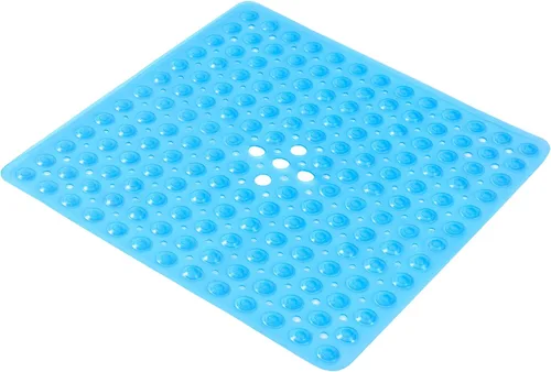 Miniatura 27 de Almohadilla de ducha antideslizante para bañera, 21 x 21 pulgadas, suave, de gran tamaño, lavable a máquina, con orificios de drenaje, ventosa