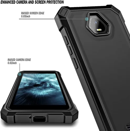 Miniatura 2 de NZND Funda compatible con Schok Volt SV55 con [protector de pantalla integrado], cubierta protectora de cuerpo completo a prueba de golpes
