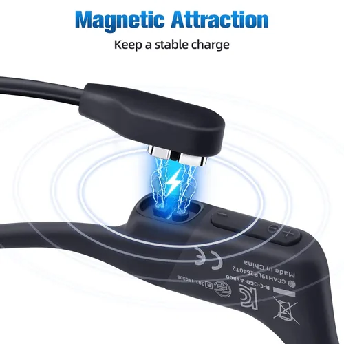 Miniatura 5 de Paquete de 2 cables de carga para Shokz Aeropex/OpenRun, OpenRun Pro, OpenRun Mini y OpenComm 2/UC, para cable de carga Aftershokz, cable USB