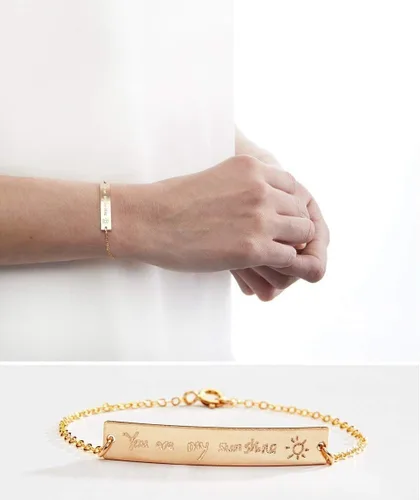 Miniatura 2 de Pulsera de escritura a mano, joyería con colgante de barra de escritura a mano, firma conmemorativa, nota escrita a mano personalizada para niños