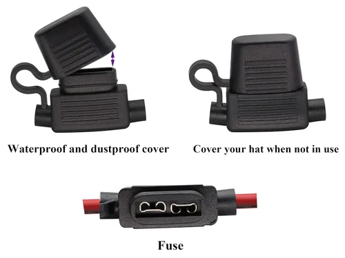 Miniatura 5 de Cable de clip de cocodrilo 16 AWG, arnés de cable SAE a batería, clip de cocodrilo de cocodrilo, cable de extensión de 12 V CC con interruptor