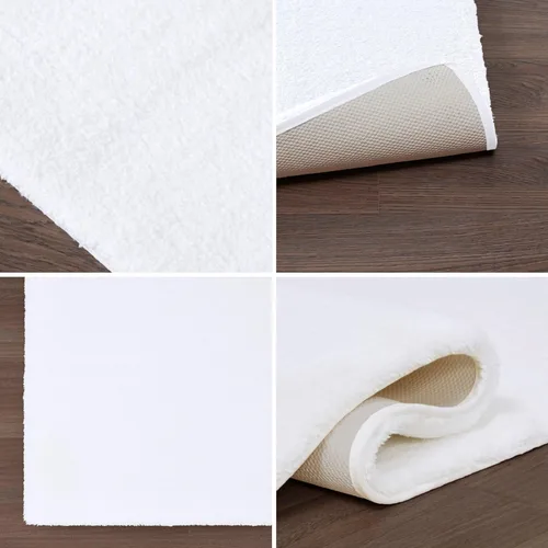 Miniatura 5 de MADISON PARK SIGNATURE Marshmallow - Alfombra de baño antideslizante, de felpa lujosa, absorbente, de secado rápido, diseño de spa, decoración