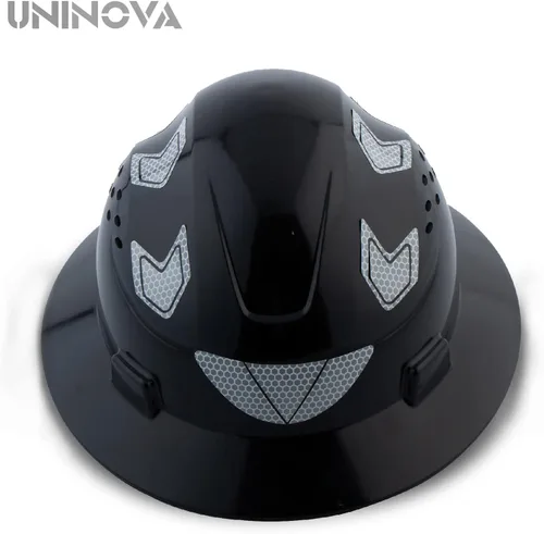 Miniatura 2 de Full Brim Hard Hat Hardhats Men ANSI Approved OSHA Cascos De Construccion Vented Hard Hat Full Brim Safety Helmet for Construction