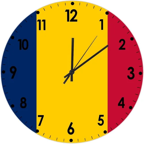 Miniatura 441 de Cheyan Reloj de pared con bandera de Canadá de 12 pulgadas, silencioso, sin tictac, de PVC, funciona con pilas, reloj redondo decorativo, regalo