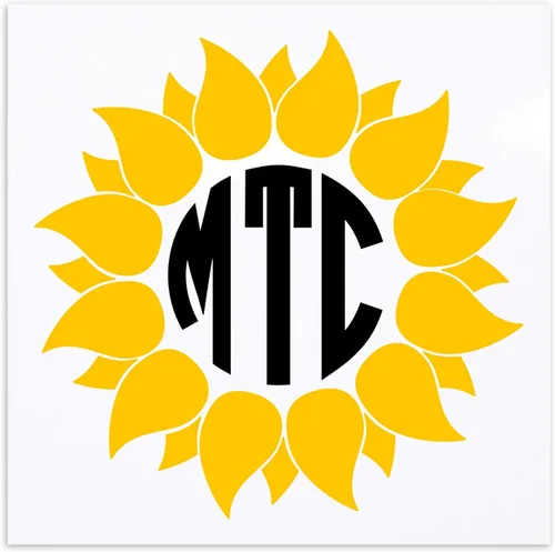 Vinyl Decal - Sunflower Monogram Decal Gifts for Women - to go on Yeti Tumblers RTIC Ozark Trail Laptops MacBooks Car Windows etc