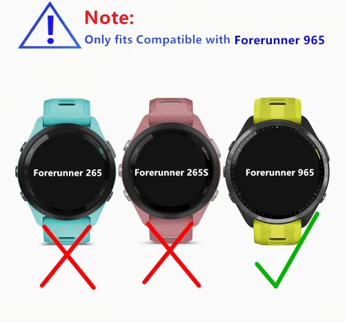Miniatura 2 de Protector de pantalla compatible con Garmin Forerunner 965, protector de pantalla de TPU invisible de cobertura completa HD, compatible con reloj