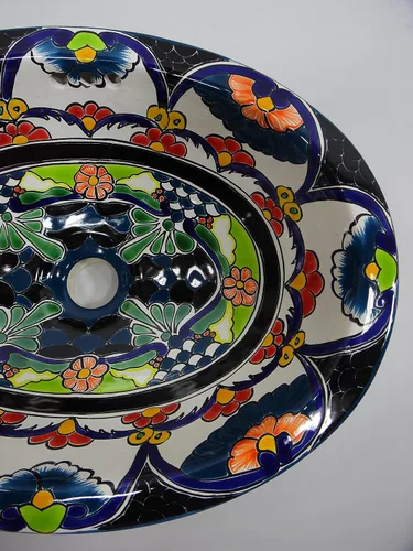 Miniatura 3 de 16" X 12" TALAVERA SINK drop in or undermount mexican bathroom handmade ceramic