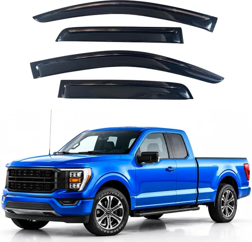 Miniatura 69 de IG - Visera para ventana para Ford Bronco y F150-F350 1980-1996, deflector lateral tipo cinta adhesiva, resistente, contra lluvia y viento