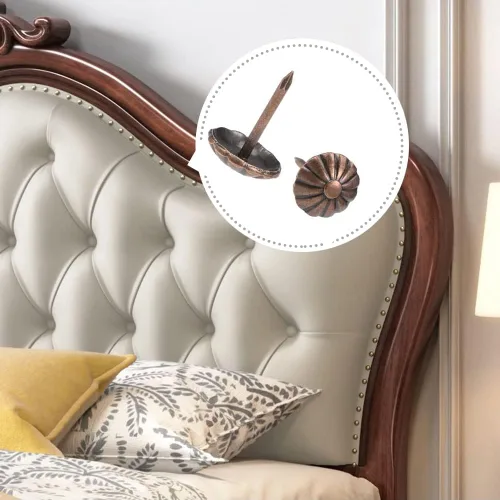 Miniatura 5 de Tachuelas de Tapicería Antiguas 400PCS, Clavos Tachuelas para Muebles, Clavos de Tapicería de 7/16 Pulgadas para Sofá, Silla, Cama y Otros Muebles