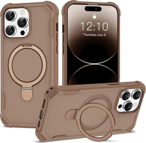 Miniatura 47 de Funda compatible con iPhone 12 y 12 Pro de 6.1 pulgadas con soporte de anillo magnético [protección militar contra caídas] [compatible con MagSafe]