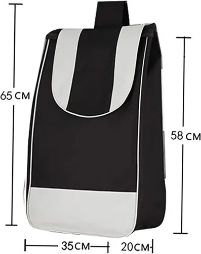 Miniatura 2 de Bolsa de repuesto para carrito de compras, bolsa de carrito de 41 L para carrito de compras, bolsa de almacenamiento impermeable de tela Oxford