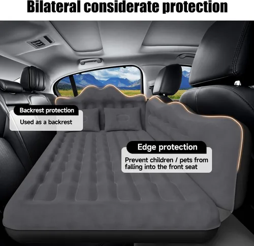 Miniatura 4 de Colchón de aire para automóvil, colchón inflable de aire para SUV, camión, asiento trasero, cama de campamento, almohadilla gruesa para dormir