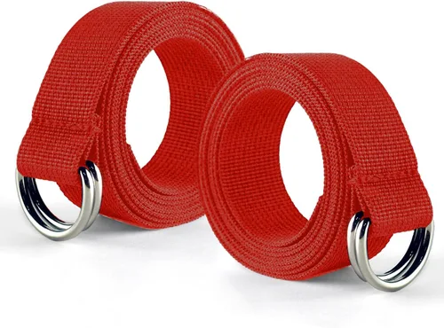 Miniatura 12 de Cinturón de fútbol web con dos anillos en D de acero inoxidable de 52 pies, cinturón para hombres, mujeres, niños, jóvenes, niños y niñas
