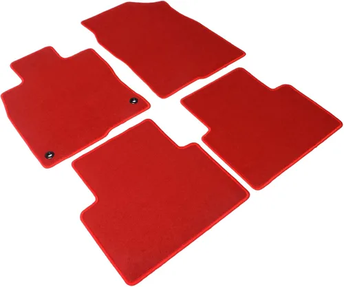 Miniatura 3 de FREEMOTOR802 Alfombrillas de nailon para automóvil, para Honda Civic 2016-2021, accesorios interiores de repuesto antideslizantes, color rojo, 4