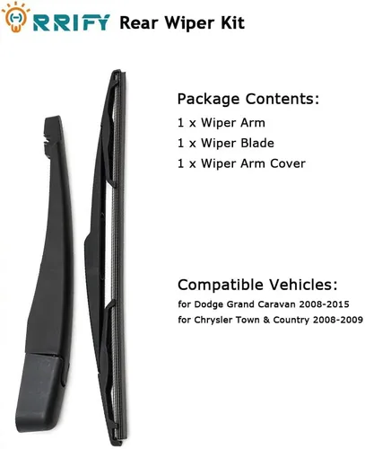 Miniatura 6 de Juego de limpiaparabrisas trasero para Dodge Grand Caravan 2008-2015, para Chrysler Town and Country 2008-2015, repuesto para OE: 68078306AA