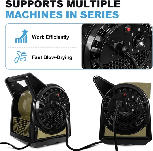 Miniatura 5 de BILT HARD Ventilador profesional giratorio de alta velocidad, ventilador de 15 pulgadas 450 CFM con 3 velocidades para secado, motor de aire de 120
