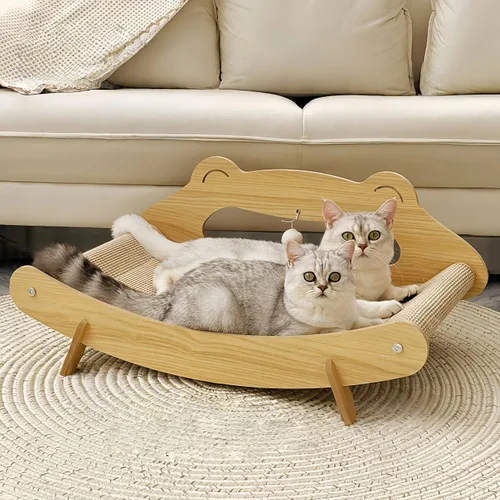 Cama Rascador Extra Grande para Gatos de Interior – Almohadilla de Sisal Gigante Curvada para Rascar, Sillón Tumbona para Gatos, Poste Rascador para