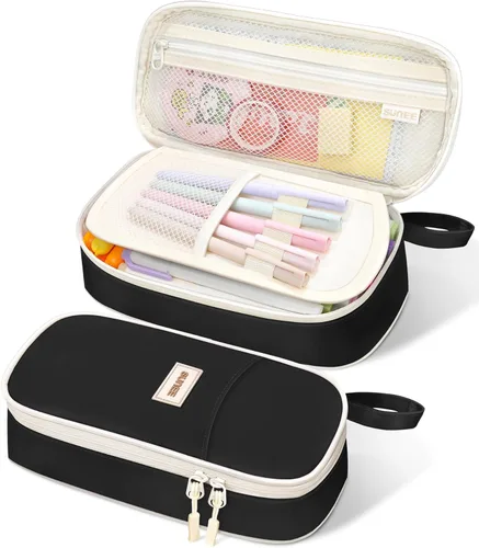 Estuche Lindo para Lápices SUNEE, Funda Estética para Bolígrafos, Bolsa Grande para Lápices de Color con Cremallera, Almacenamiento y Organizador de