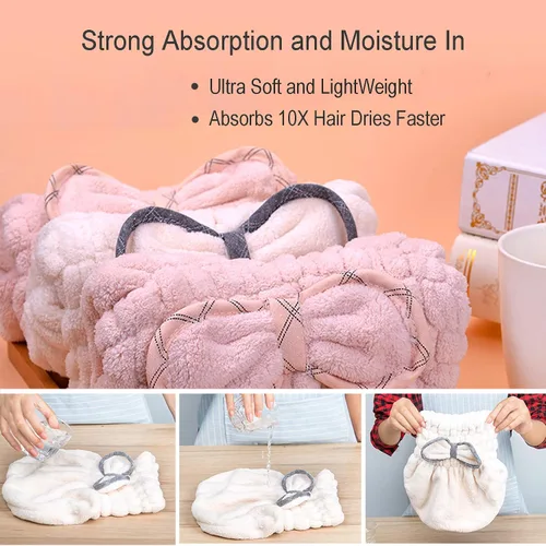Miniatura 5 de Jseng Gorro Grande de Microfibra de Secado Rápido para Cabello [Nueva Actualización], Extremadamente Suave y Ultra Absorbente, Gorros de Secado
