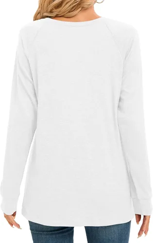 Miniatura 2 de NILOUFO Camisas de manga larga para mujer, blusas casuales y elegantes a la moda