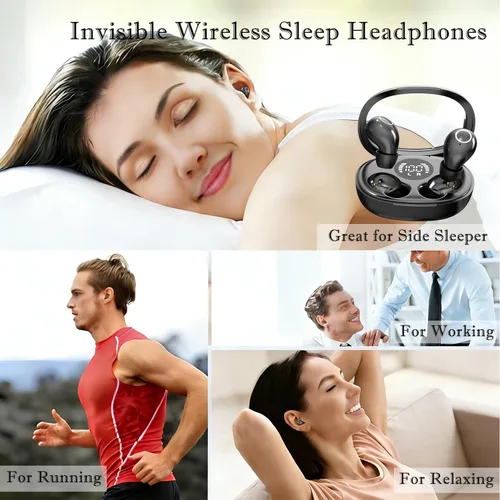 Miniatura 6 de Mini Invisible Sleep Wireless Bluetooth Headphones,Mini Invisible Silicone Sleep Earbuds for Side Sleepers,Invisible Headphones, Bluetooth Headset