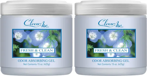 Clear Air Gel absorbente de olores – Ambientador – Absorbe y elimina olores en baños, coches, barcos, caravanas y áreas de mascotas, hecho con