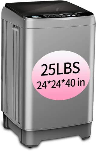 Miniatura 10 de Lavadora completamente automática con pantalla LED, bomba de drenaje portátil de 17.7 libras, 10 programas y 8 niveles de agua seleccionados, ideal
