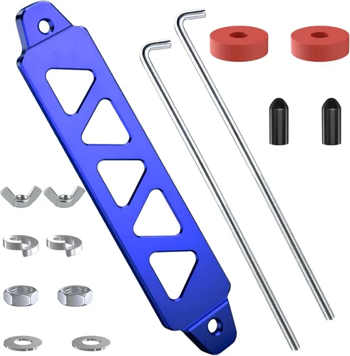 Miniatura 12 de BFXM Kit de sujeción de batería, soporte de montaje de amarre de batería de aleación de aluminio, soporte de sujeción de batería con pernos en J